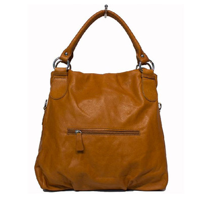 CARINA - Cognac Women's Leather Shoulder Bag