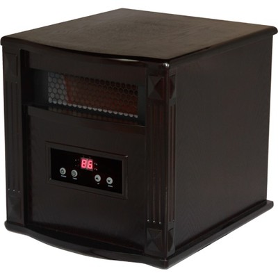 COMFORT FURNACE Gold 750W/1500W Portable Infrared Heater, Espresso ...