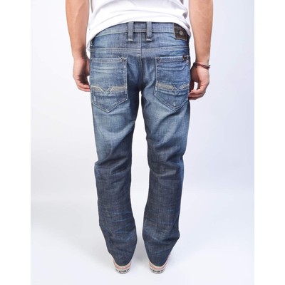 Buffalo Jeans EVAN X LOWRISE SLIM SANDED AND BRUSH IN COMMERCIAL WASH