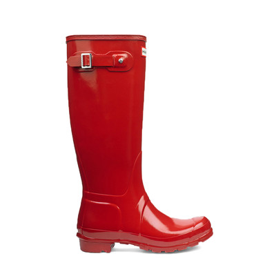 Women's Hunter 'Original Tall Gloss' Boot in Military Red