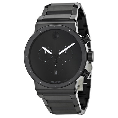 Movado Sapphire Synergy Black Dial Mens Watch 0606801