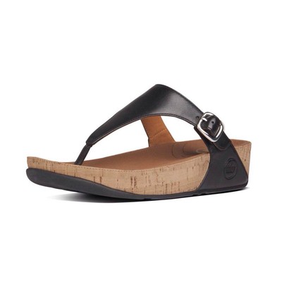 Women's FitFlop 'The Skinny (Leather)' Sandal in Black
