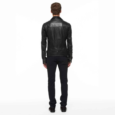 'Enforcer' Convertible Leather Moto Jacket